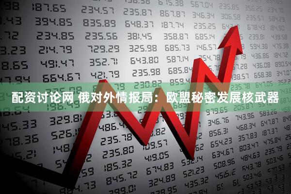 配资讨论网 俄对外情报局：欧盟秘密发展核武器